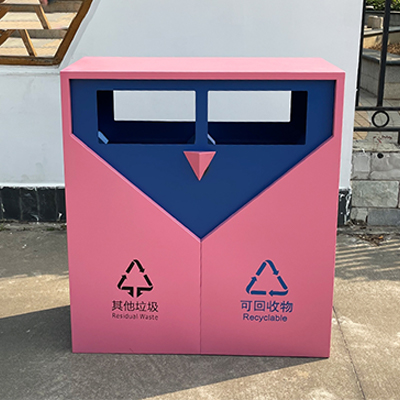 镀锌板垃圾桶01